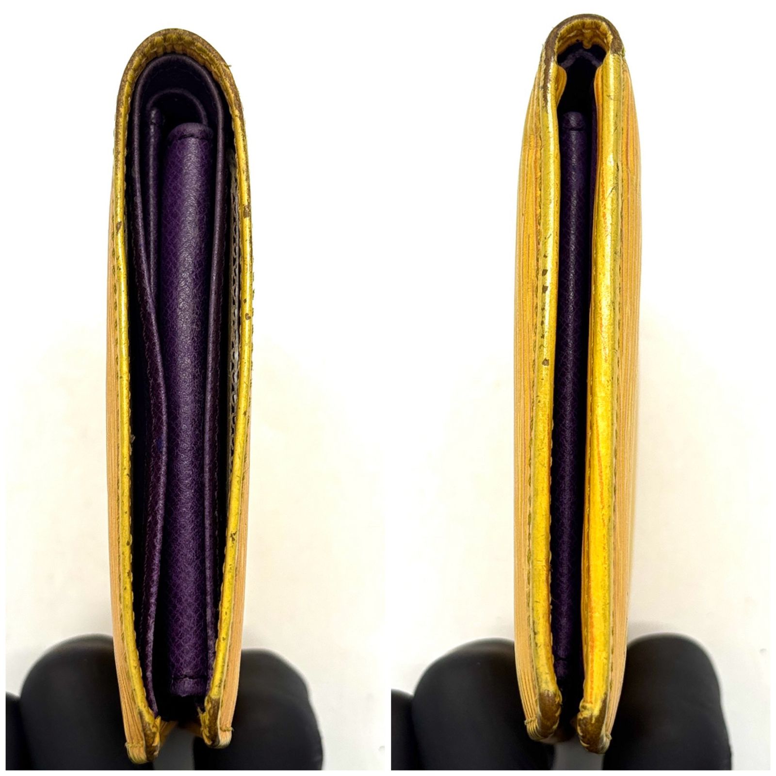 色で差がつく✨ LOUIS VUITTON エピ 二つ折り財布 コンパクト マルコ