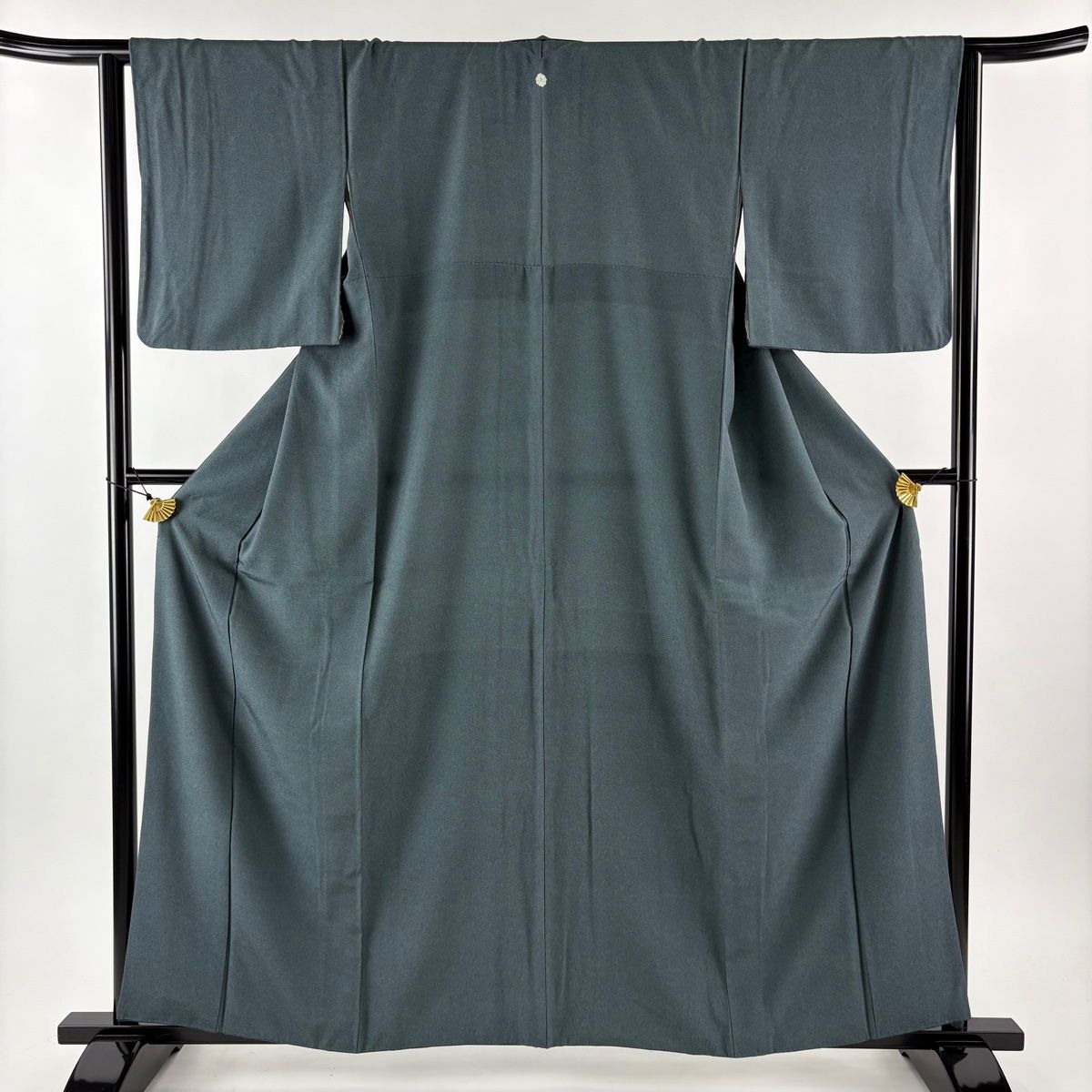 美品】 江戸小紋 身丈160.5cm 裄丈63.5cm S 袷 鮫 灰緑 正絹 名品 一つ