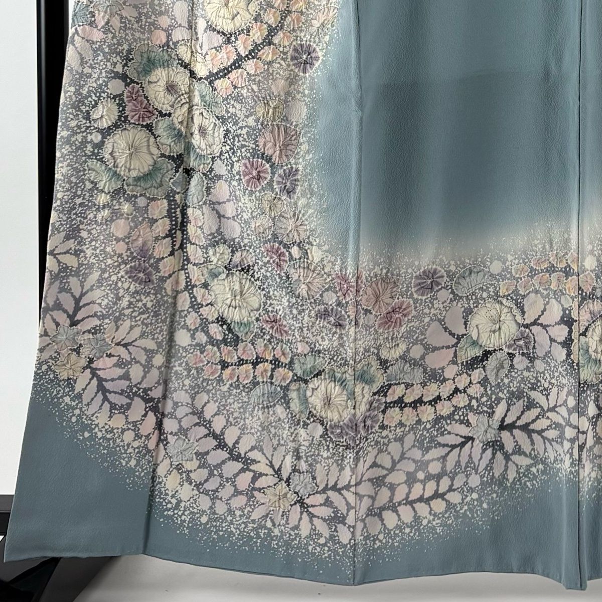 訪問着 身丈162cm 裄丈66.5cm M 袷 翠山工房 落款 辻が花 ぼかし 青