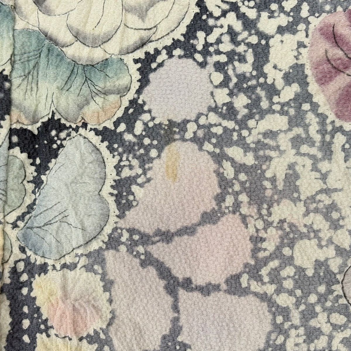 訪問着 身丈162cm 裄丈66.5cm M 袷 翠山工房 落款 辻が花 ぼかし 青