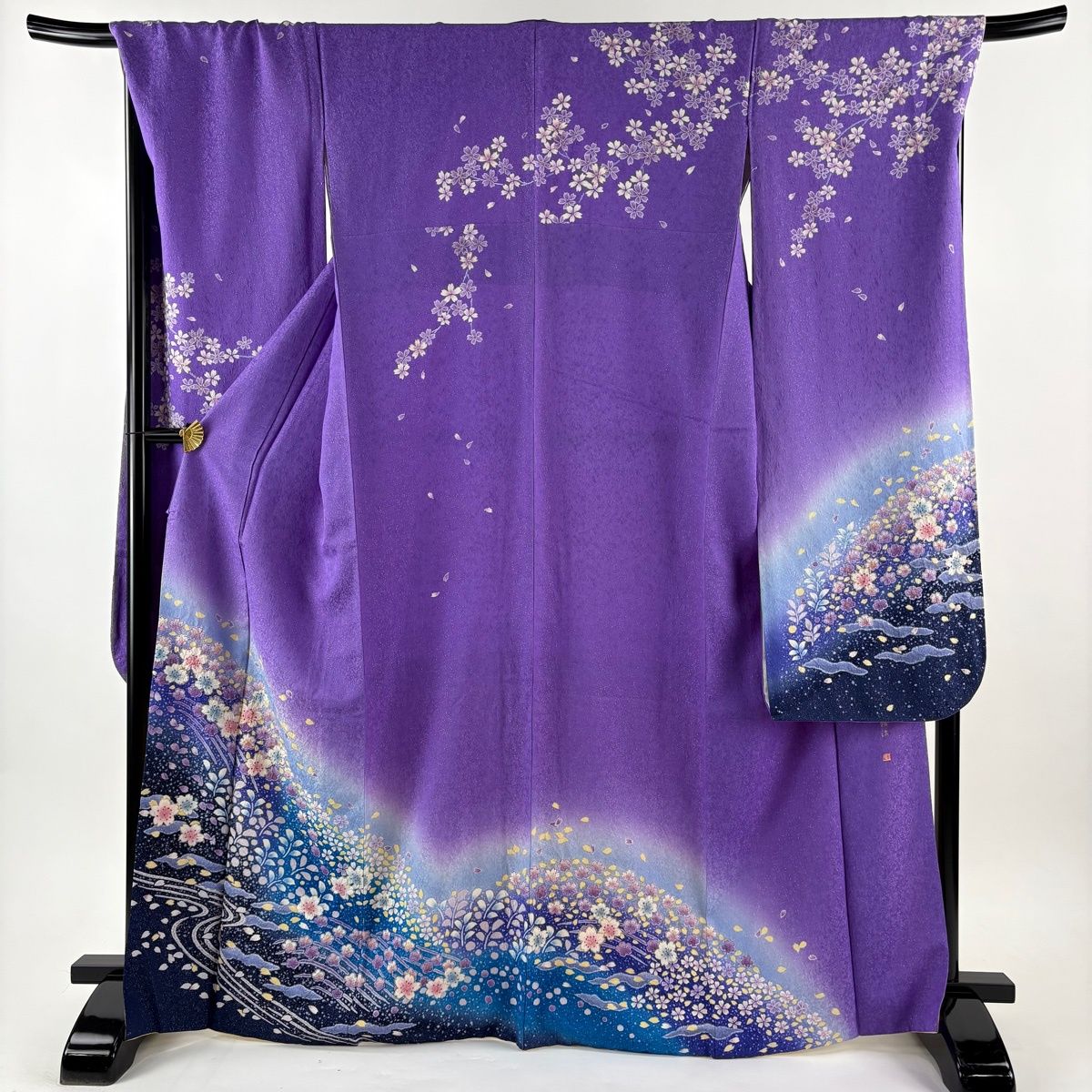 彌榮 (弥栄いやさか) 振袖フルセット 身丈168.5裄68 絞り紫 黒 彌榮 (弥栄いやさか) 振袖フルセット 身丈168.5裄68 絞り紫 黒 楽天