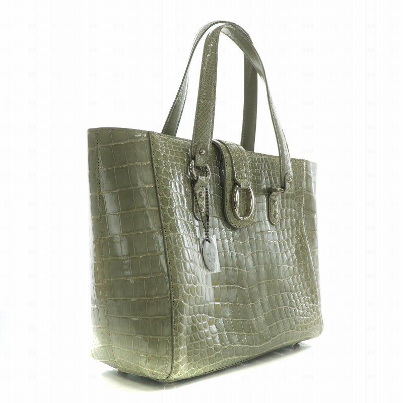 サンポー sanpo JRA ハンドバッグ クロコダイル レザー マグネット