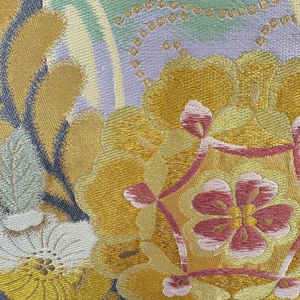 袋帯 秀品 華文 草花 金糸 箔 金色 六通 正絹 【中古】 - メルカリ