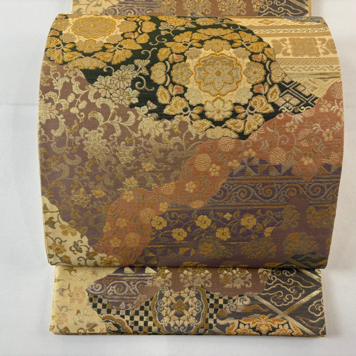 美品】 袋帯 秀品 華文 花鳥 金糸 箔 金色 六通 正絹 【中古】 - メルカリ