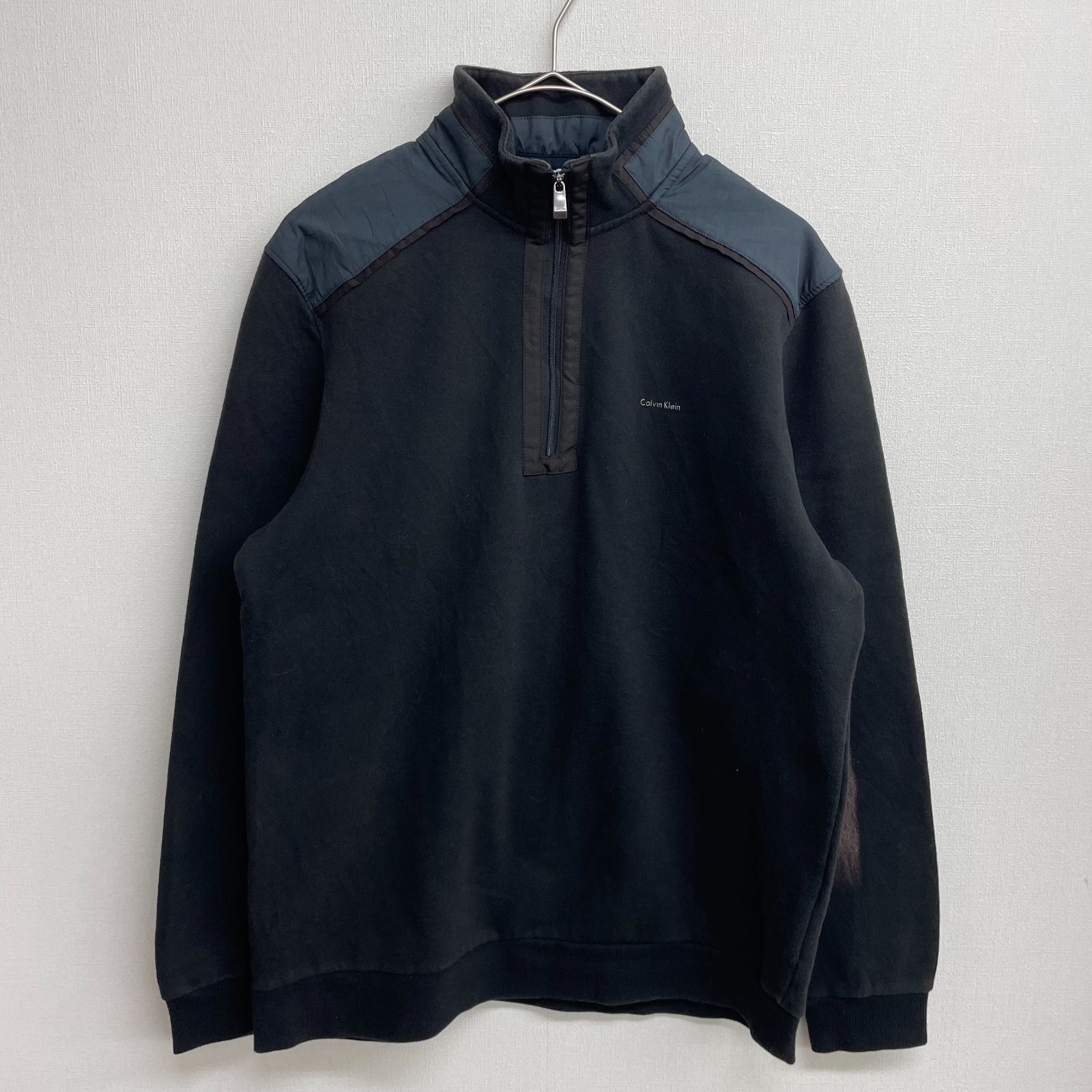 Calvin Klein ハーフジップ スウェット ブラック ck カルバンクライン 