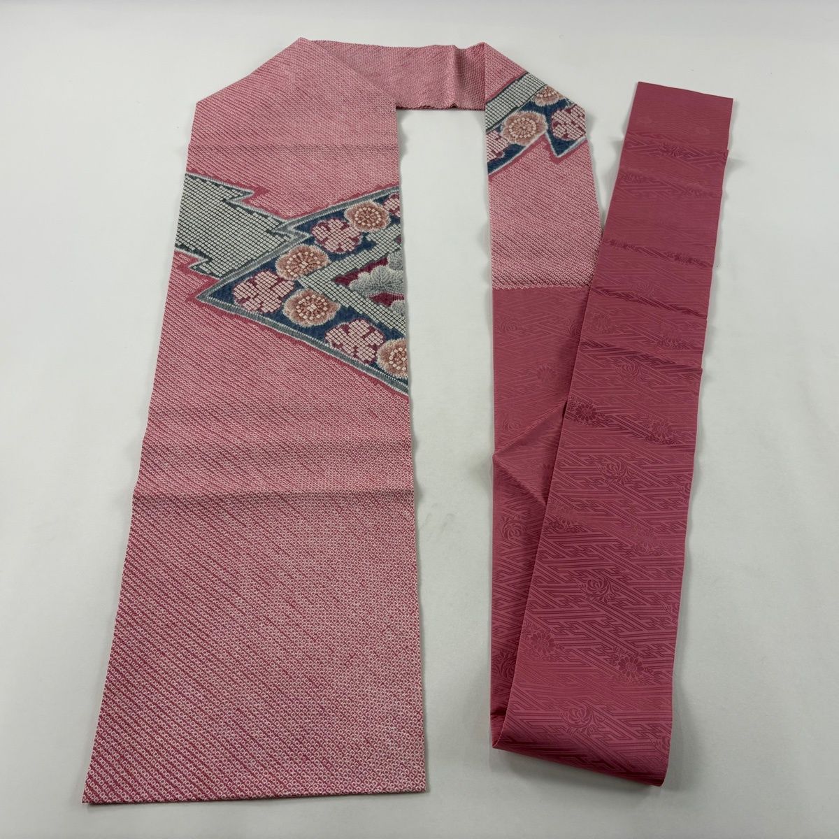 美品】 名古屋帯 名品 松梅 松皮菱 絞り ピンク 正絹 【中古】 - メルカリ