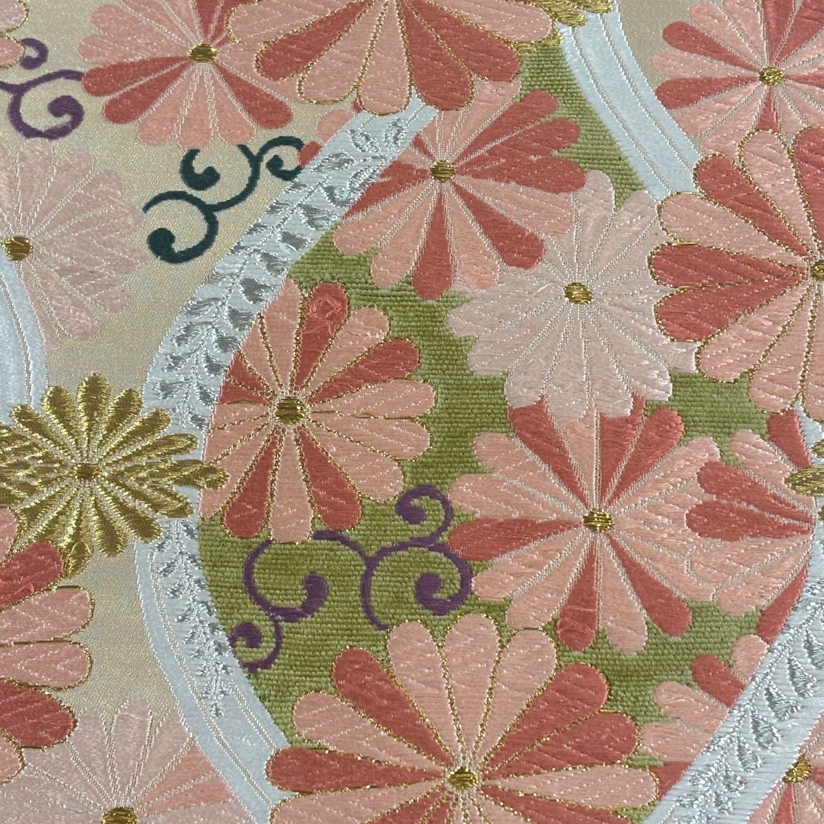 袋帯　未着用　唐織　菊花　桐の花　立涌　金糸　着物　063a p 袋帯 未着用 唐織 菊花 桐の花 立涌 金糸 着物 063a p - メルカリ