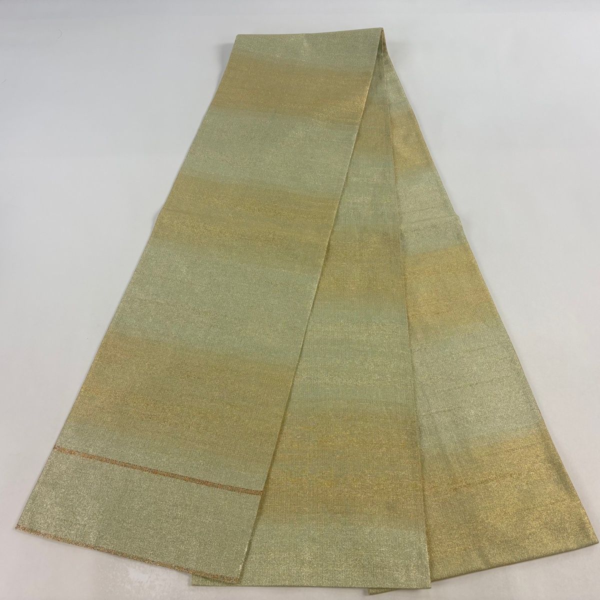 専用帯4602 ●桝屋高尾謹製 ねん金綴錦 段霞文 高級 正絹 全通 袋帯 ob2306006-1.jpg