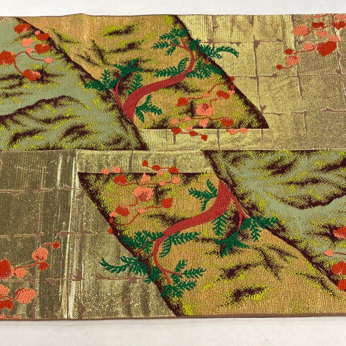 美品】 袋帯 逸品 龍村美術織物 落款 蔦絵錦 関西仕立て 人物 風景