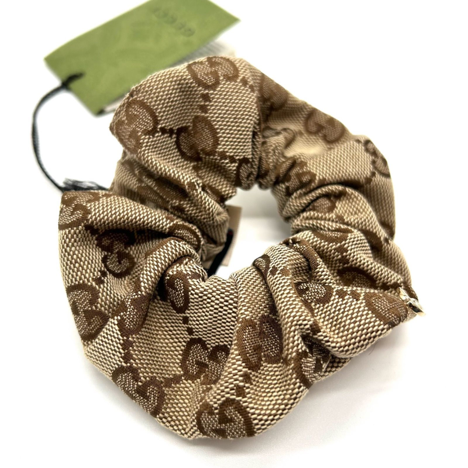 GUCCI グッチ GGキャンバス シュシュ ヘアゴム ベージュ 790225