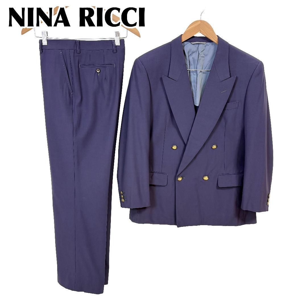 美品】 NINA RICCI セットアップ ダブル ウール パープル 無地 - メルカリ