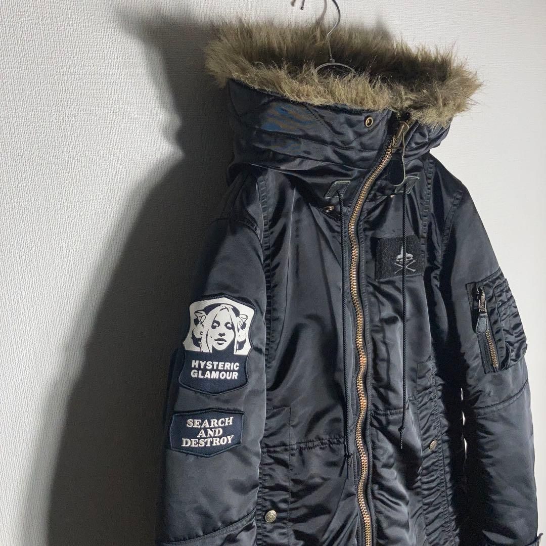 HYSTERIC GLAMOUR モッズコート L 黒 美品】HYSTERIC GLAMOUR ファー付きモッズコート 黒 レディース - メルカリ