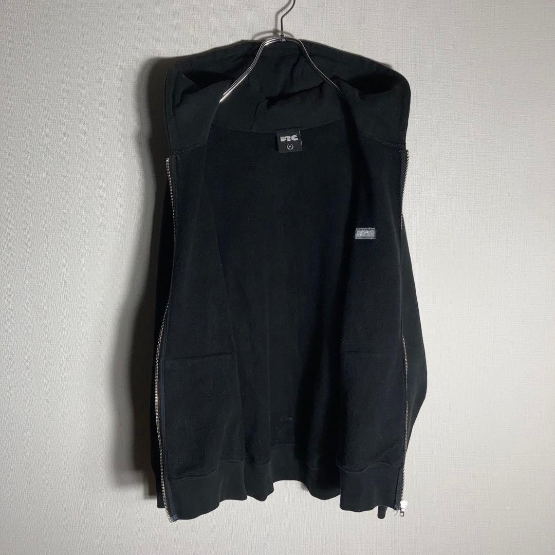 FTC フルジップパーカー ワンポイント刺繍ロゴ ストリート 黒 M - メルカリ