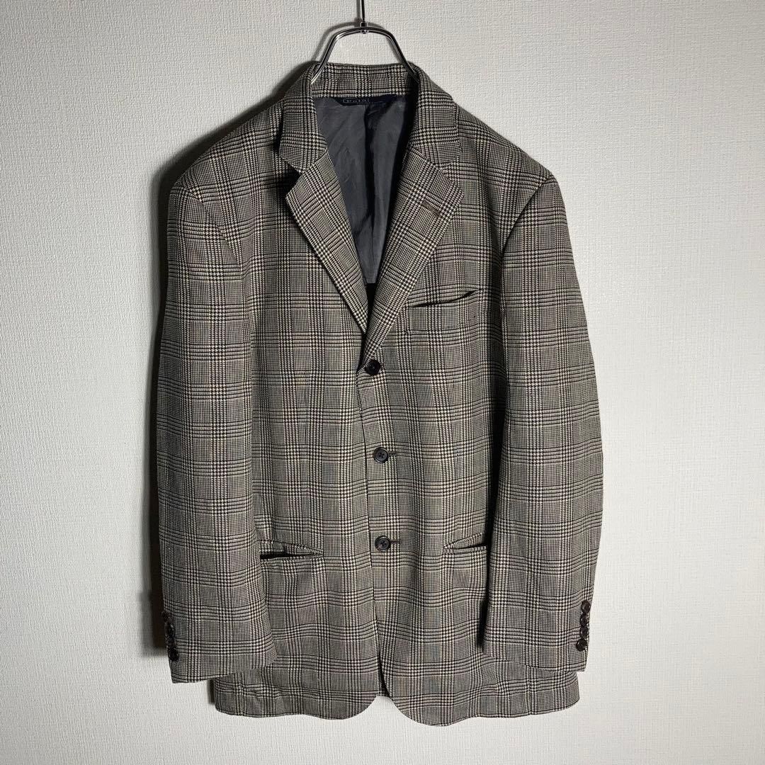 RALPH LAUREN テーラードジャケット 千鳥柄 3B ウール キュプラ - メルカリ