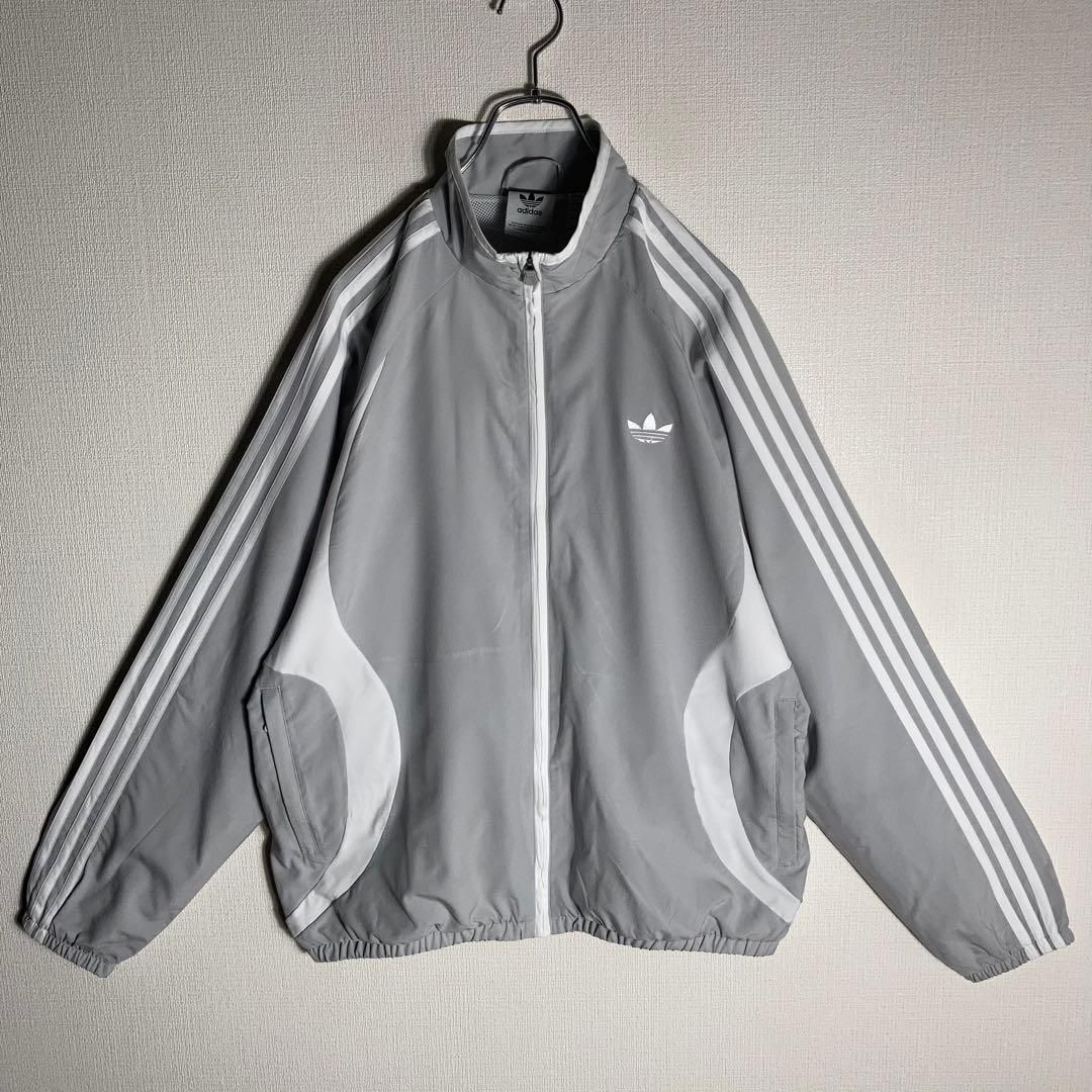美品】adidas originals ジャージ 刺繍ロゴ グレー XL - メルカリ
