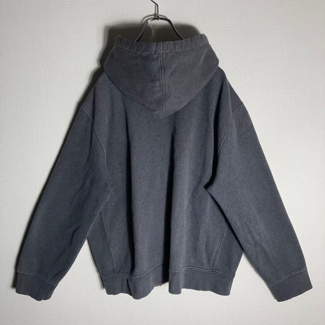 90s Ralph Lauren フルジップパーカー 刺繍 色落ちグレー 2XL 【公式通販】