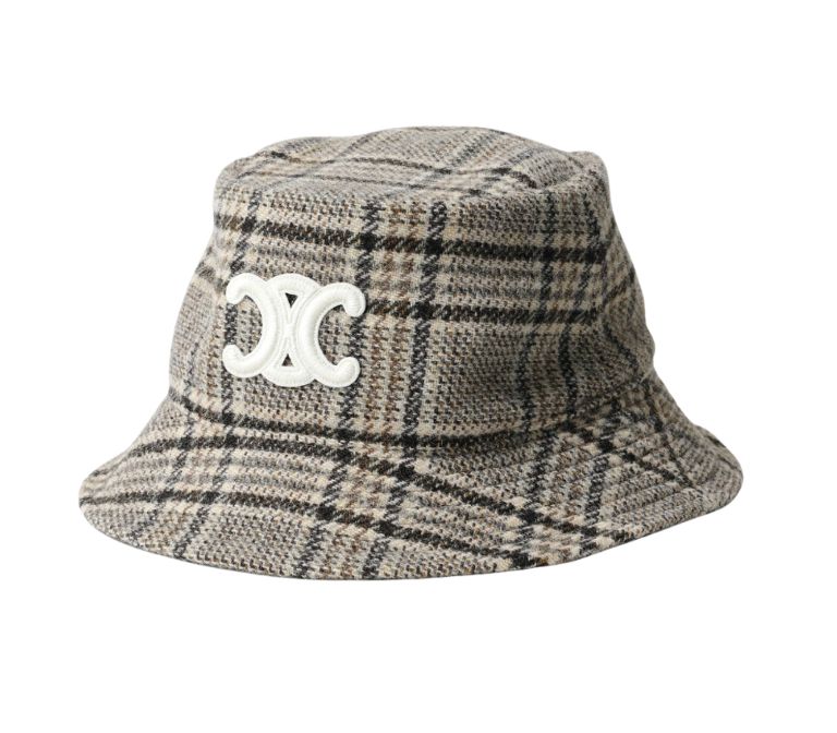 CELINE トリオンフ チェック バケットハット ウール - メルカリ