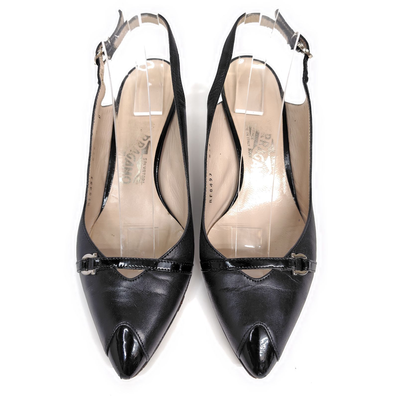 Salvatore Ferragamo フェラガモ 24cm パンプス 7D スリングバック