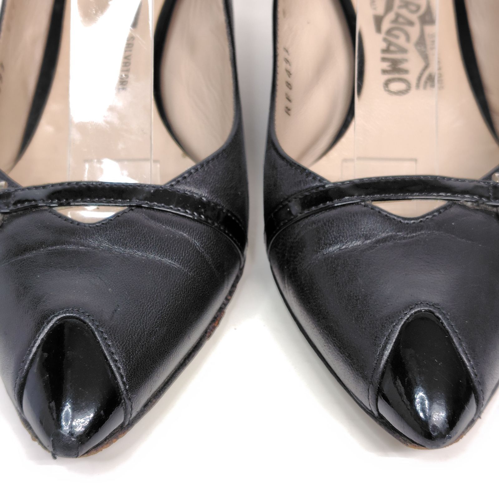 Salvatore Ferragamo フェラガモ 24cm パンプス 7D スリングバック