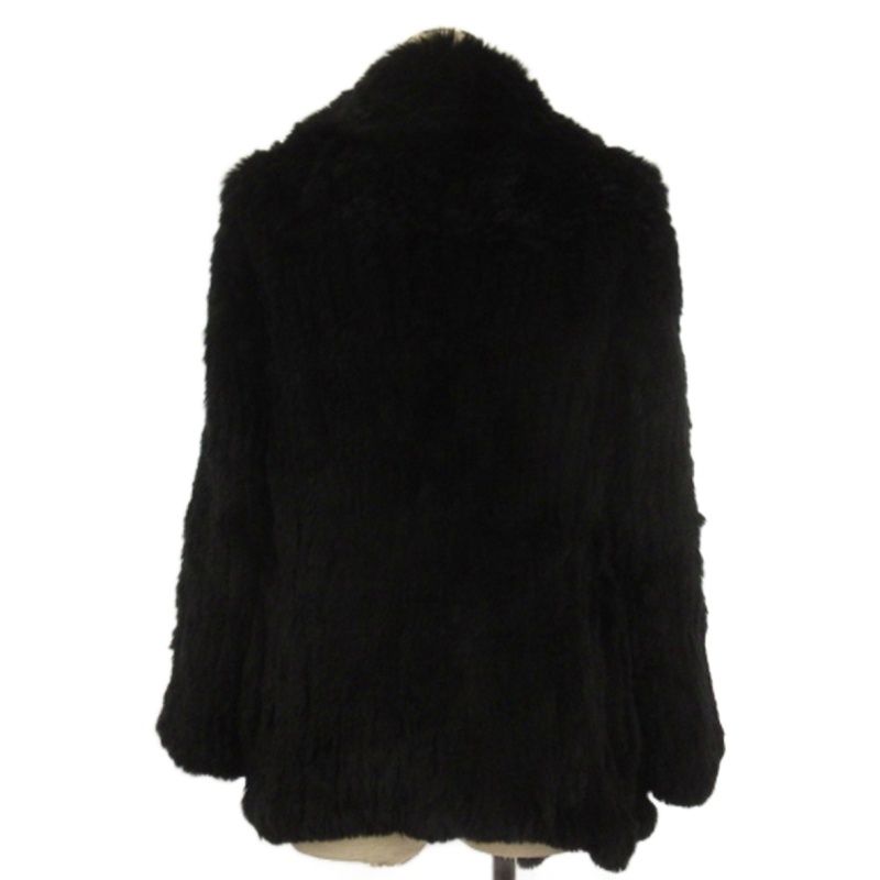 ボッシュ BOSCH ラビットファー ジャケット 毛皮 ブラック 38 □FF