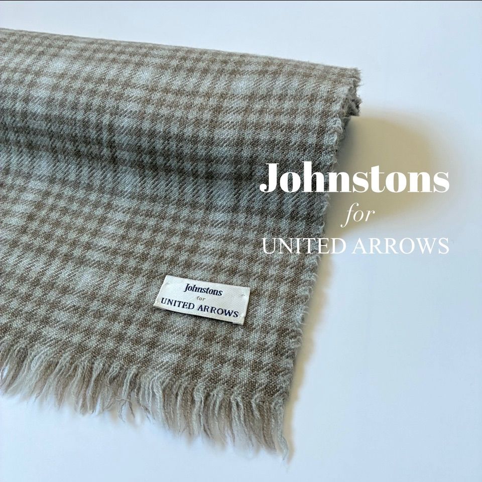 Johnstons / UNITED ARROWS 別注 シェパードチェック ジョーゼット