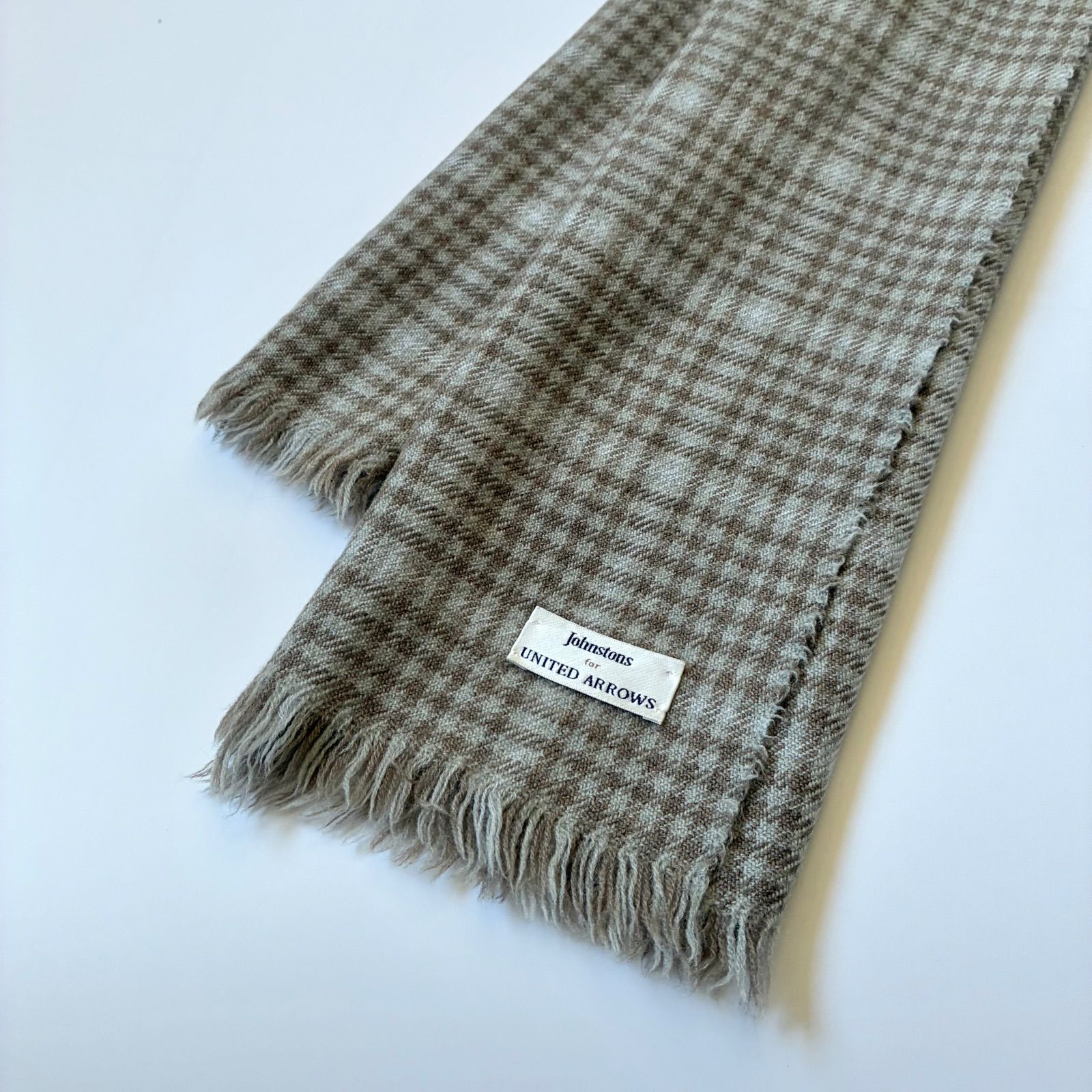 Johnstons / UNITED ARROWS 別注 シェパードチェック ジョーゼット