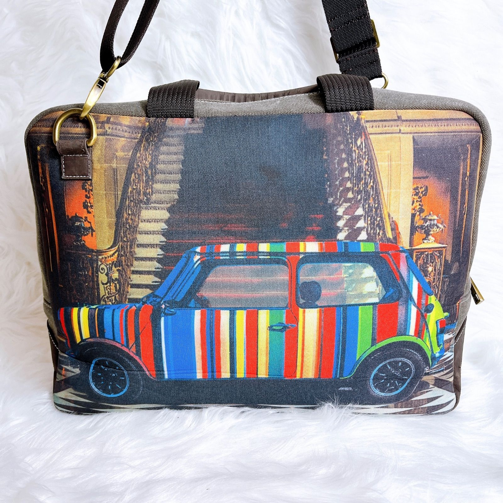 ポールスミス 2way ボストン ショルダー ミニクーパー マルチ