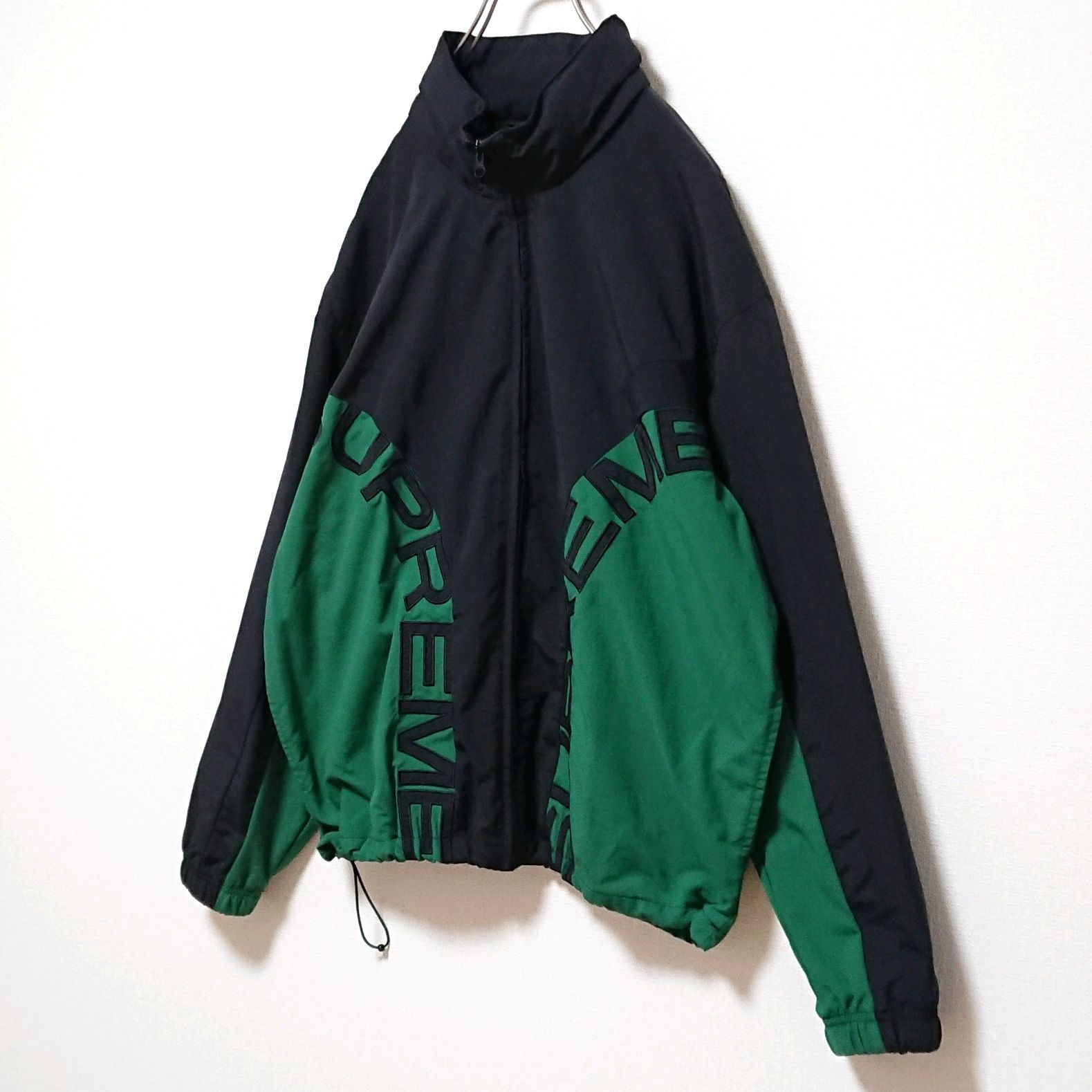 希少 美品 シュプリーム 刺繍 ロゴ ジップアップ ナイロン ジャケット