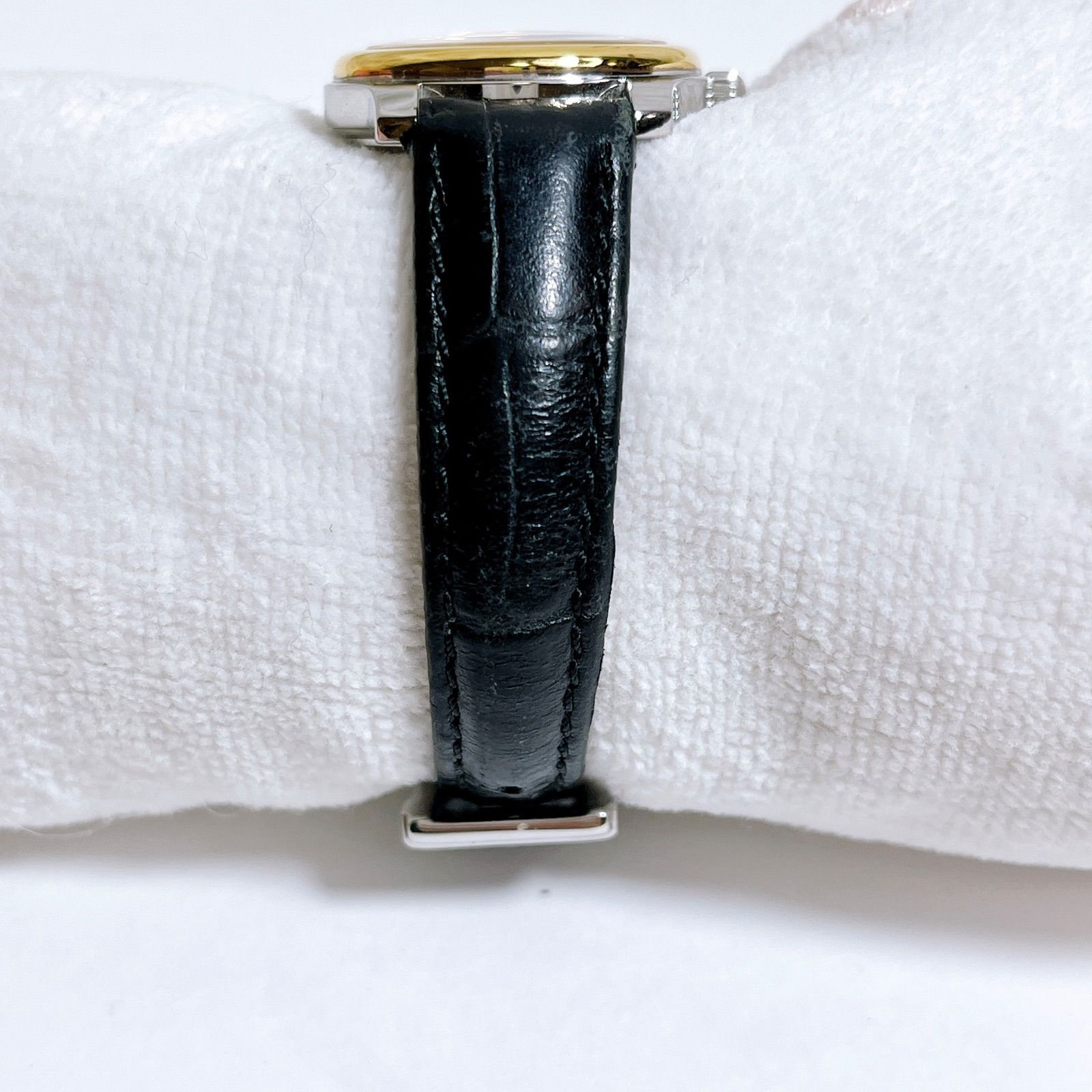 FENDI 電池交換済み 210L クォーツ デイト コンビカラー 黒文字盤