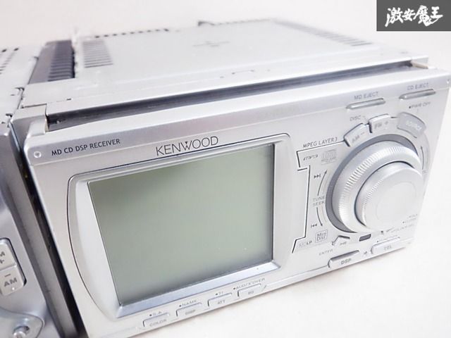 KENWOOD 2DINデッキジャンク ジャンク】三菱 純正オプション KENWOOD CD＆MDプレイヤー 2DIN