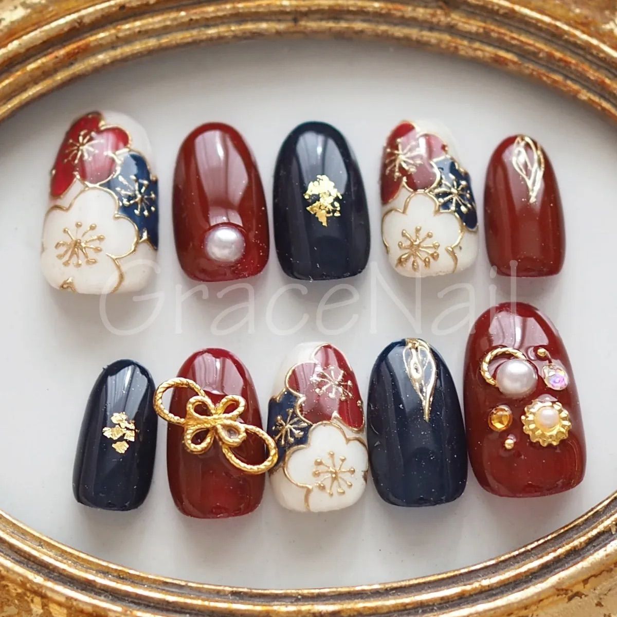 即購入❌ ネイルチップ 卒業式 成人式 前撮り 振袖 袴 着物 和柄 No.733 現品販売！ネイルチップ 成人式卒業式袴着物和柄振袖 - メルカリ