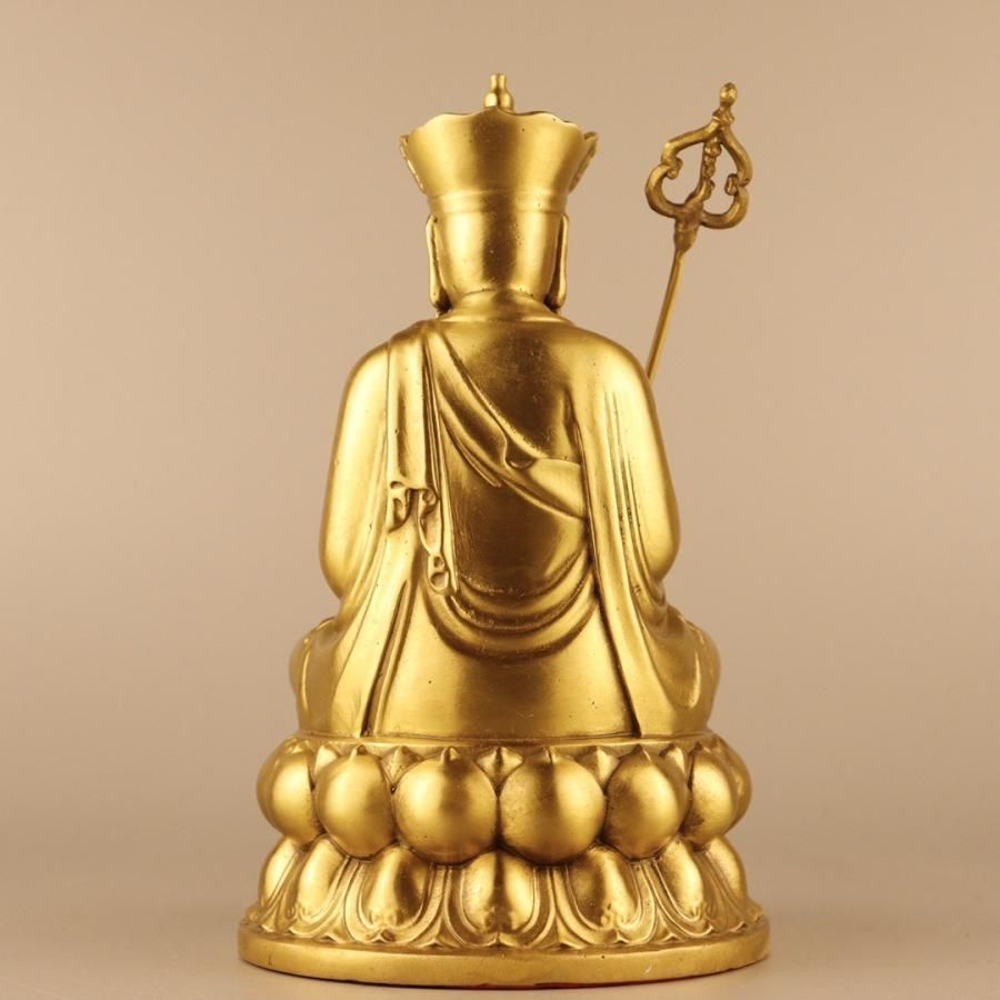 蓮地蔵菩薩 心の安らぎと守護をもたらす精緻な銅製彫刻、空間に調和を