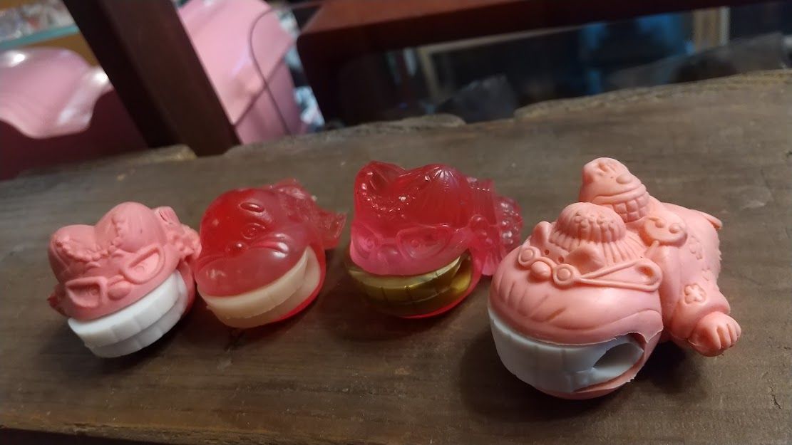 昭和レトロ】三菱鉛筆 かみつきばあちゃん じいちゃん 消しゴム 4点