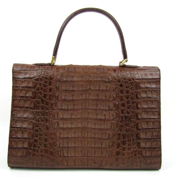 クロコダイル JRA認定 クロコダイル カイマンクロコ ハンドバッグ