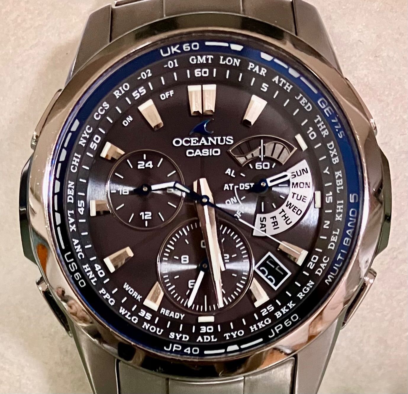 ☆CASIO カシオ/OCEANUS オシアナス☆OCW-M700☆電波ソーラー☆チタン 