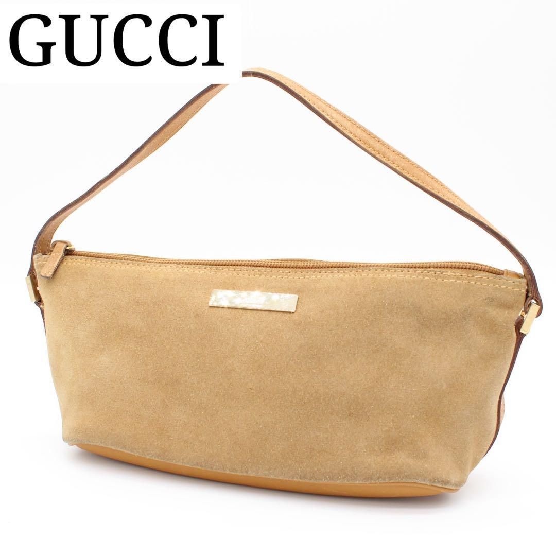 希少✨ GUCCI アクセサリーポーチ スエード 良品】OLD GUCCI スエード アクセサリーポーチ ワンショルダー - メルカリ