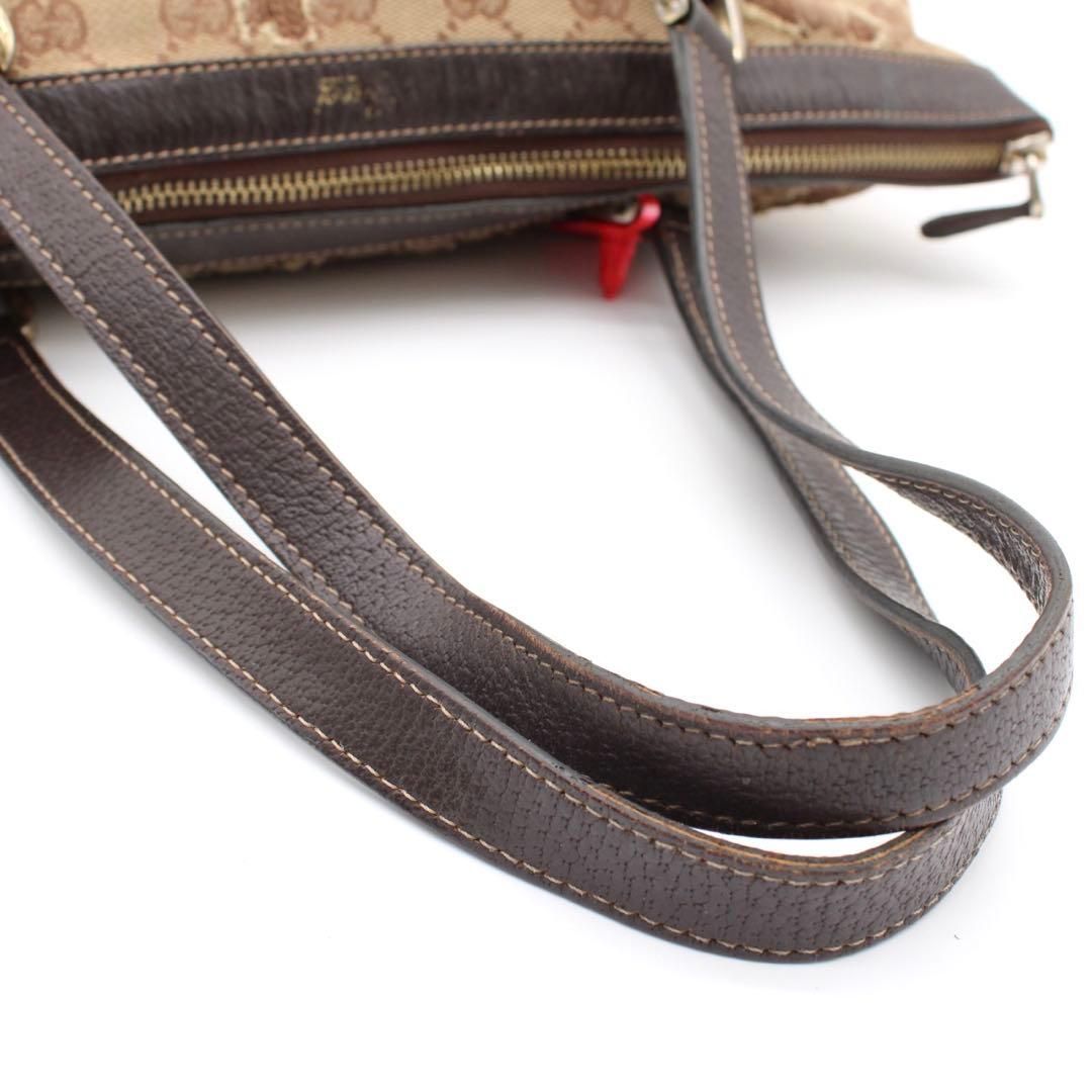 良品】GUCCI グッチ GGキャンバス トートバッグ 肩がけ A4収納可