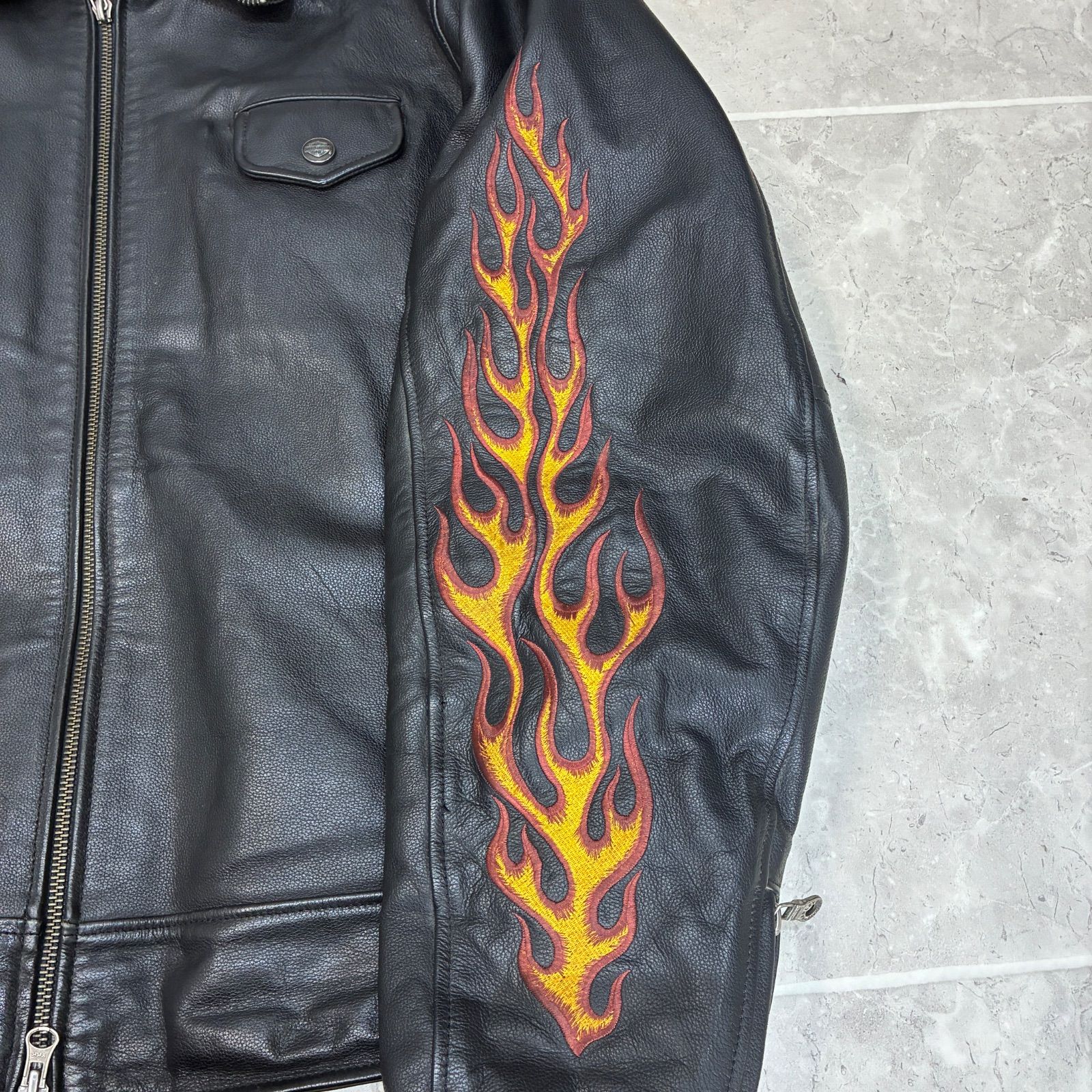 即完品　Harley-Davidson キルティングジャケット 00's Harley-Davidson レザージャケット/キルティングライナー