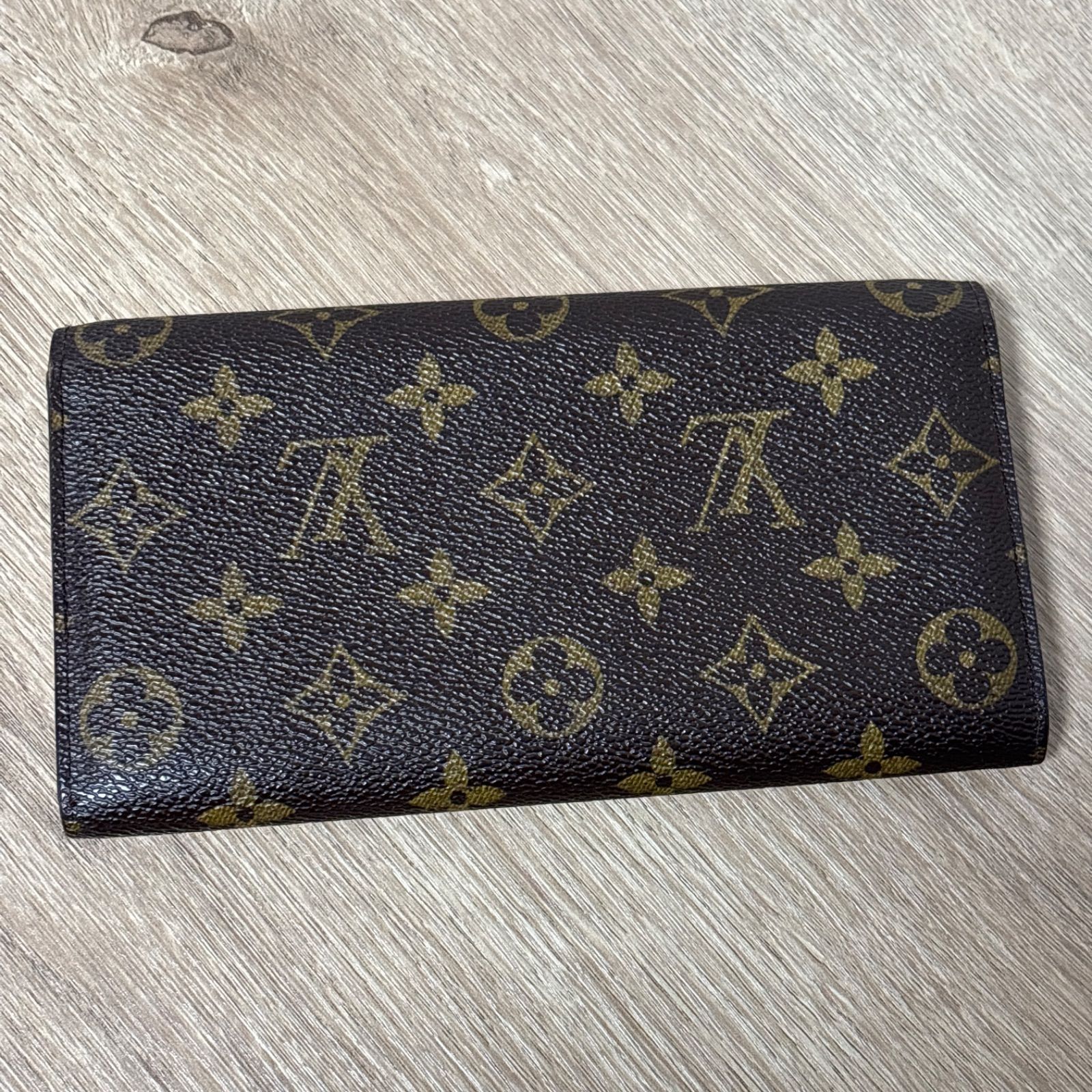 LOUIS VUITTON ルイヴィトン モノグラム 長財布 二つ折り ブラウン 茶