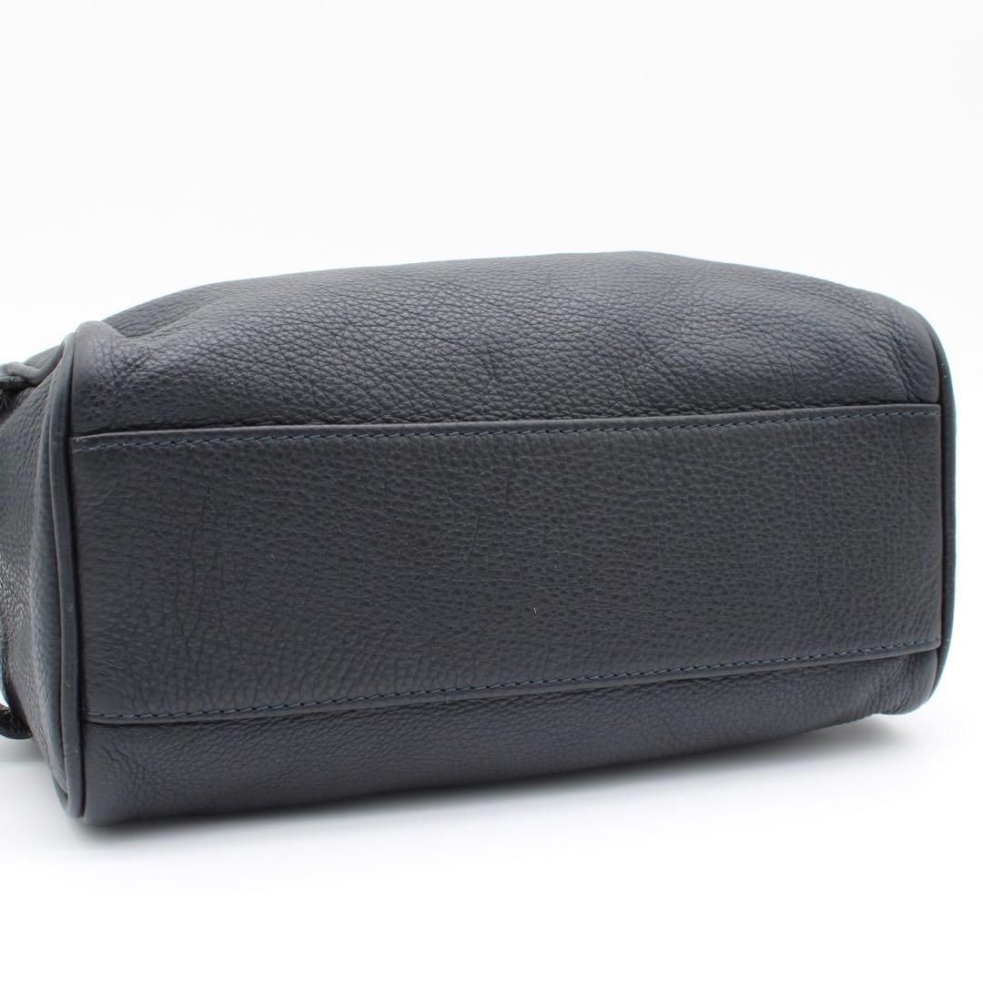 美品】GIORGIOARMANI ヴィッテロボッタラート クラッチバッグ 紺色