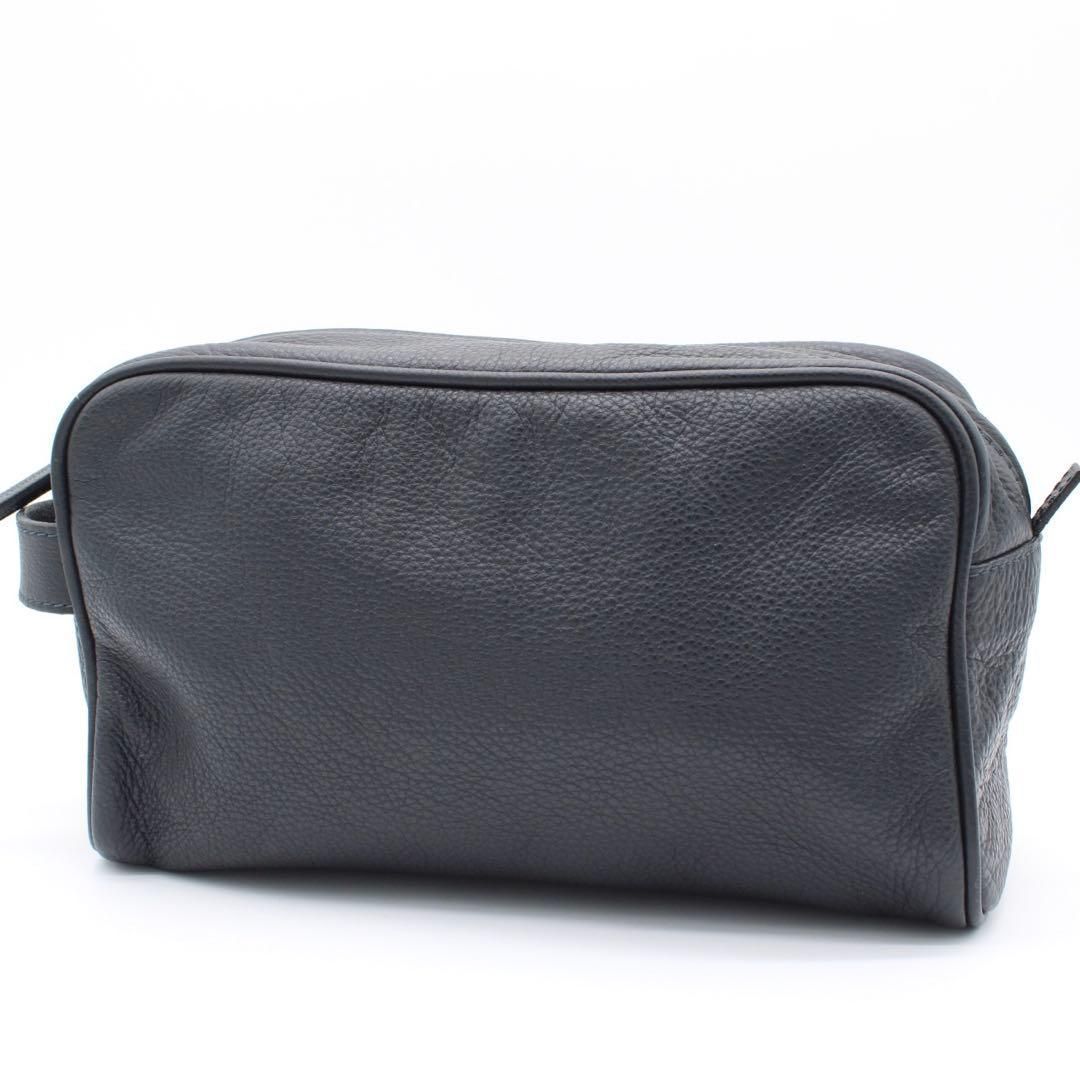 美品】GIORGIOARMANI ヴィッテロボッタラート クラッチバッグ 紺色