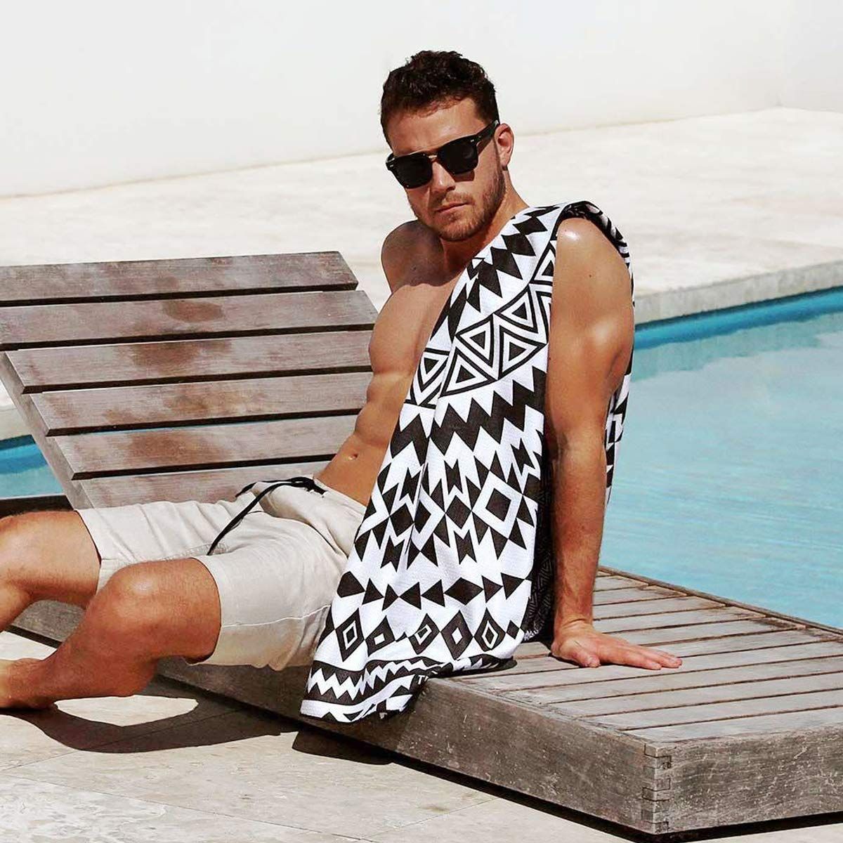 Amazon.co.jp: ビーチタオル スーパーソフト スイムタオル マイクロ