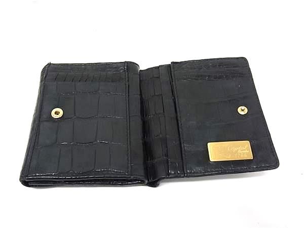 LEATHER JEWELS レザージュエルズ クロコダイル型押しレザー 二つ折り