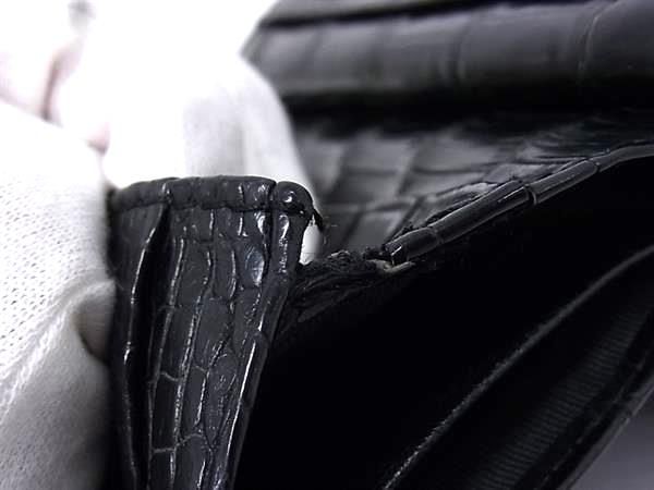 LEATHER JEWELS レザージュエルズ クロコダイル型押しレザー 二つ折り