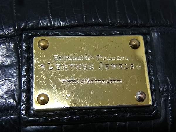 LEATHER JEWELS レザージュエルズ クロコダイル型押しレザー 二つ折り