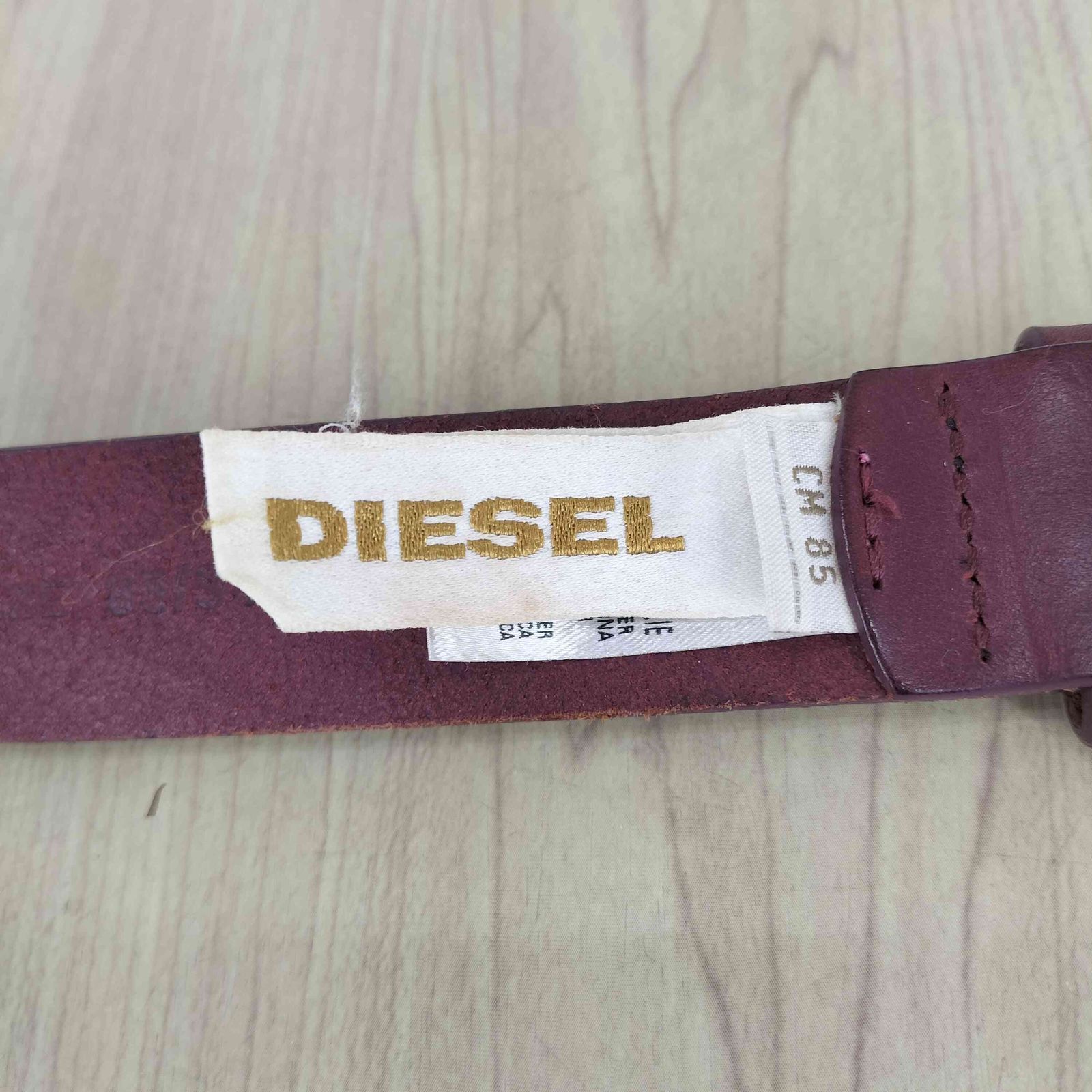 ディーゼル DIESEL ロゴスタッズ装飾 レザーベルト レディース 85CM