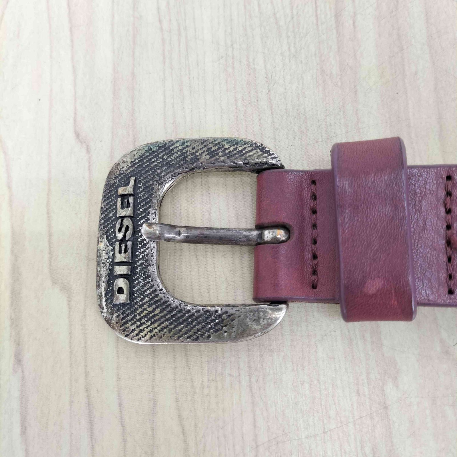 ディーゼル DIESEL ロゴスタッズ装飾 レザーベルト レディース 85CM