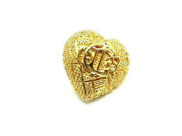 クリスチャンディオール ハート ピンブローチ ピンバッジ レディース ゴールド □美品□ ChristianDior クリスチャンディオール ハート ブローチ