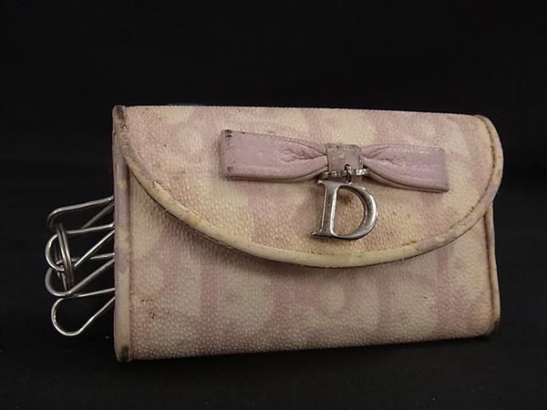 ChristianDior クリスチャンディオール トロッター PVC×レザー リボン