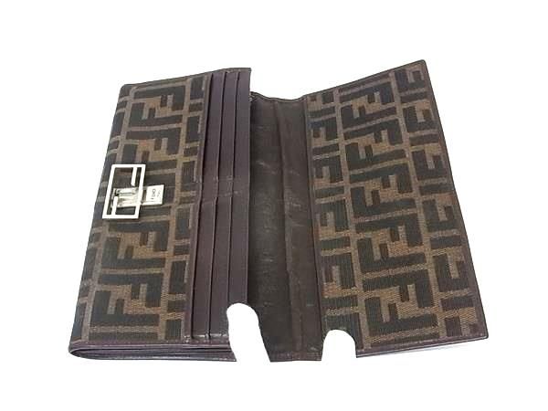 FENDI フェンディ ズッカ柄 キャンバス 二つ折り 長財布 ウォレット